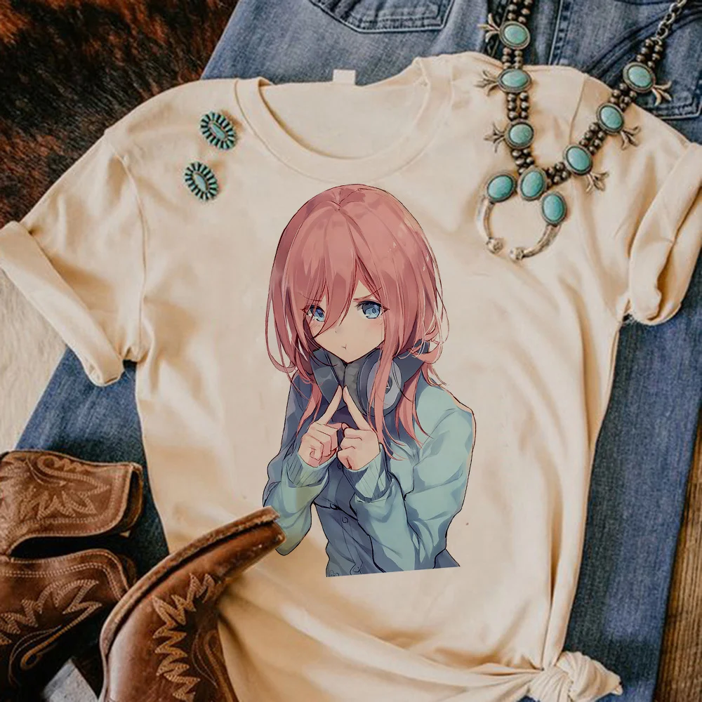 the Quintessential Quintuplets tshirt women streetwear anime top girl 2000s comic designer clothing