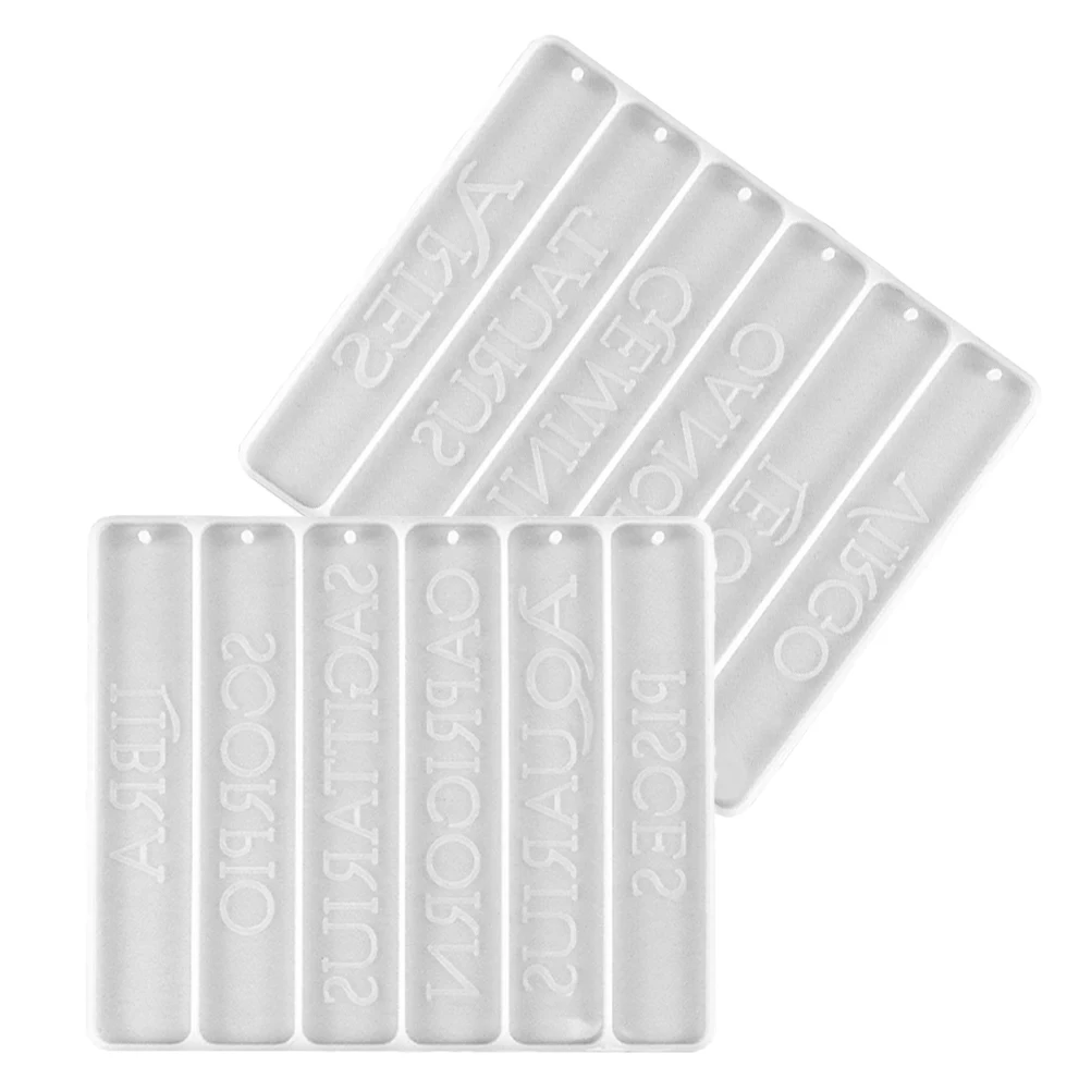 

2 Pcs Book Markers Bookmark Stencil Molds for Epoxy Resin Cake UV Silica Gel