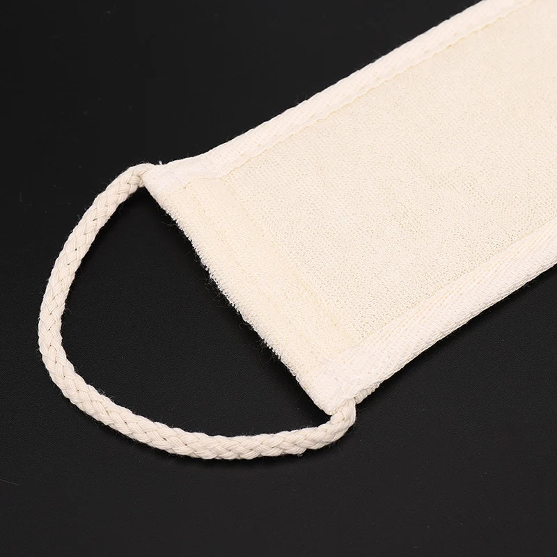 Luffa Scrubber esfoliante per la schiena per doccia, cinturino per lavaggio a doppio lato, spugna da bagno per il corpo con Luffa naturale al 100%, rondella posteriore