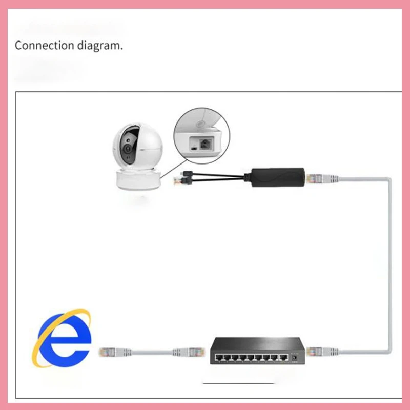 NEW PoE Splitter 5v POE Micro usb Power Over Ethernet 48V To 5V Active POE Splitter Micro USB Plug for Raspberry Pi DC 44~57V B6