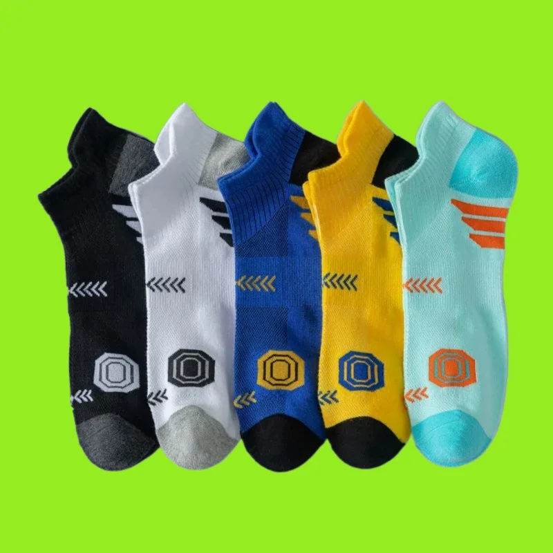 

5/10 Pairs 2024 Fashion Socks Sports Men's Short Socks Youth Deodorant Short Socks Men's Large Size Summer Cotton Sports Socks