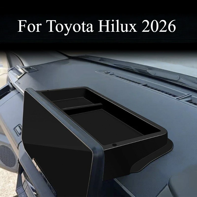 

For Toyota Hilux 2026 Navigation Screen Mobile Phone Holder Armrest Box Storage Modification Automobiles Interior Accessories