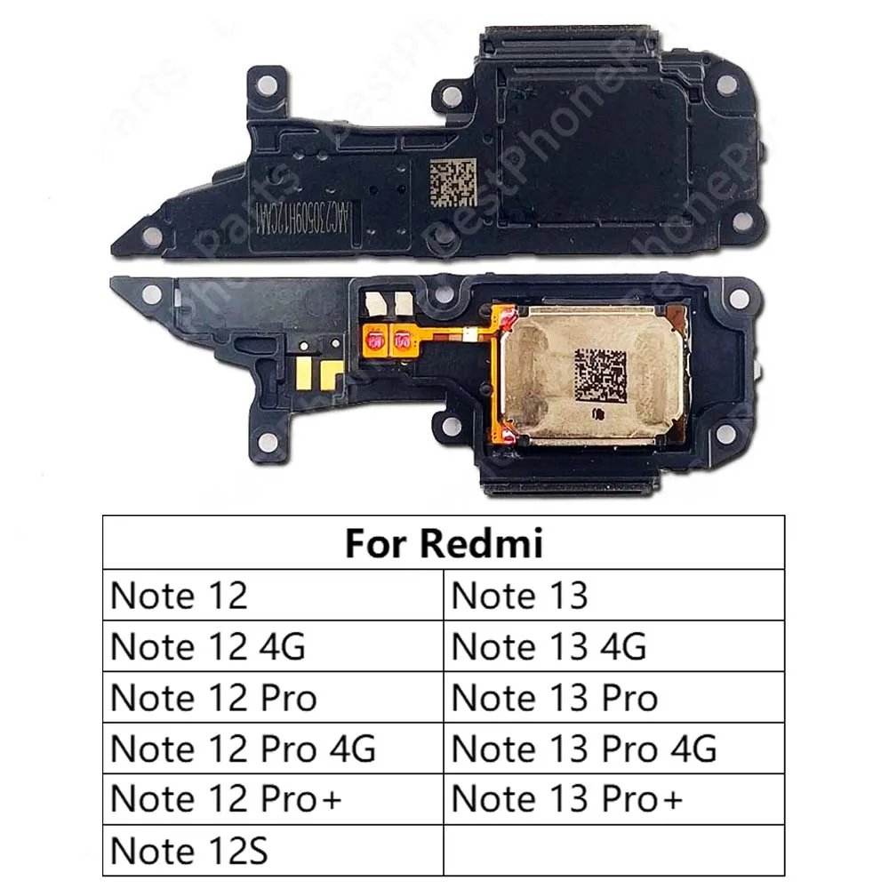 Loudspeaker For Xiaomi Redmi Note 13 Pro + Plus 5G 12 4G 12S Loud Speaker Buzzer Ringer Sound Module Replacement Parts