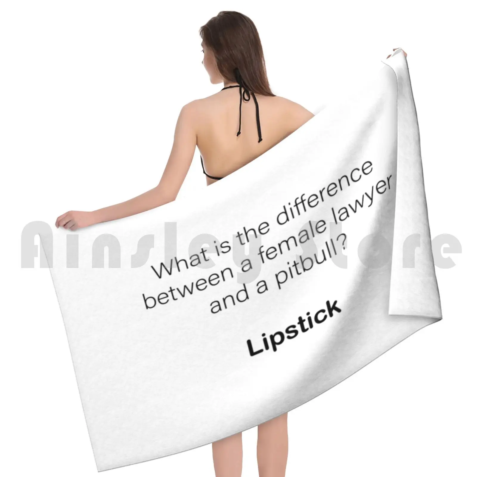 أنثى المحامي بيتبول أحمر الشفاه نكتة منشفة مخصصة منشفة استحمام المحامي 30 مضحك 26 القانون 20 القاضي 18 المحكمة 16 #5