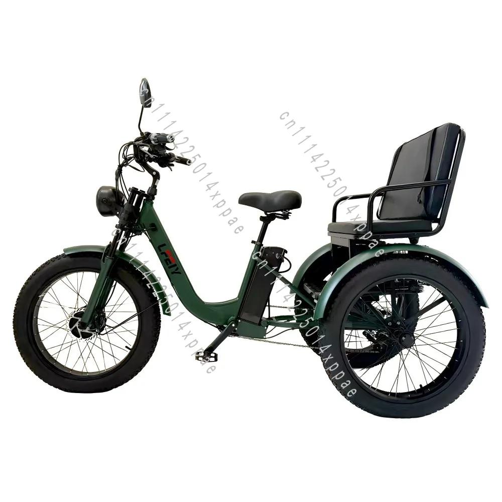 24-Inch Pedal-assisted Tricycle, Light Pick-upanddrop-off Childrenmanned Transportationelectric Environmentally Friendlytricycle
