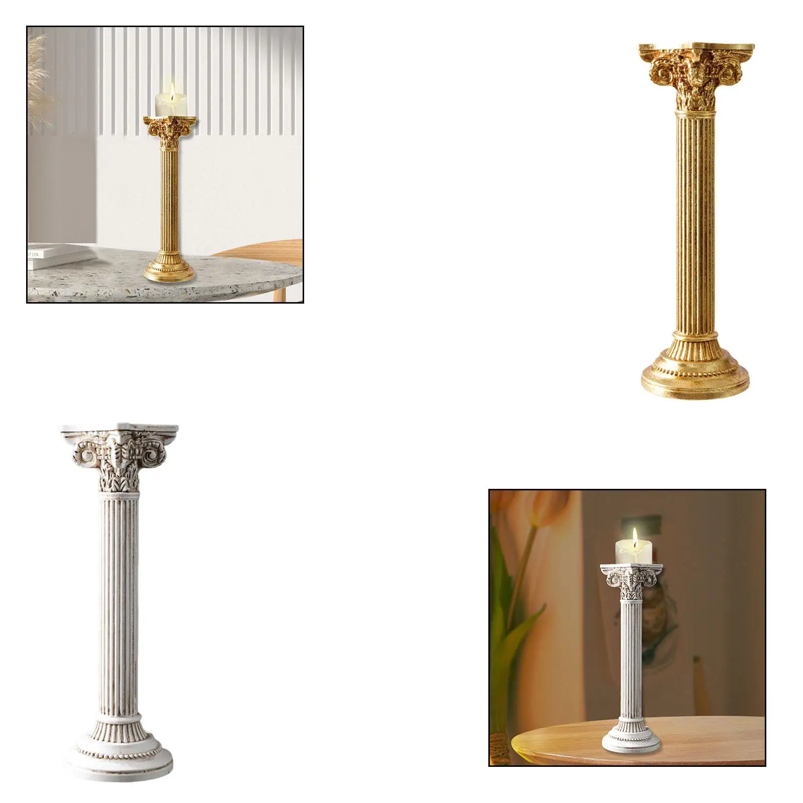 

Roman Pillar Statue Greek Statue Greek Column Resin Artistic Ornament Roman Column Sculpture Figure for Wedding Layout Decor