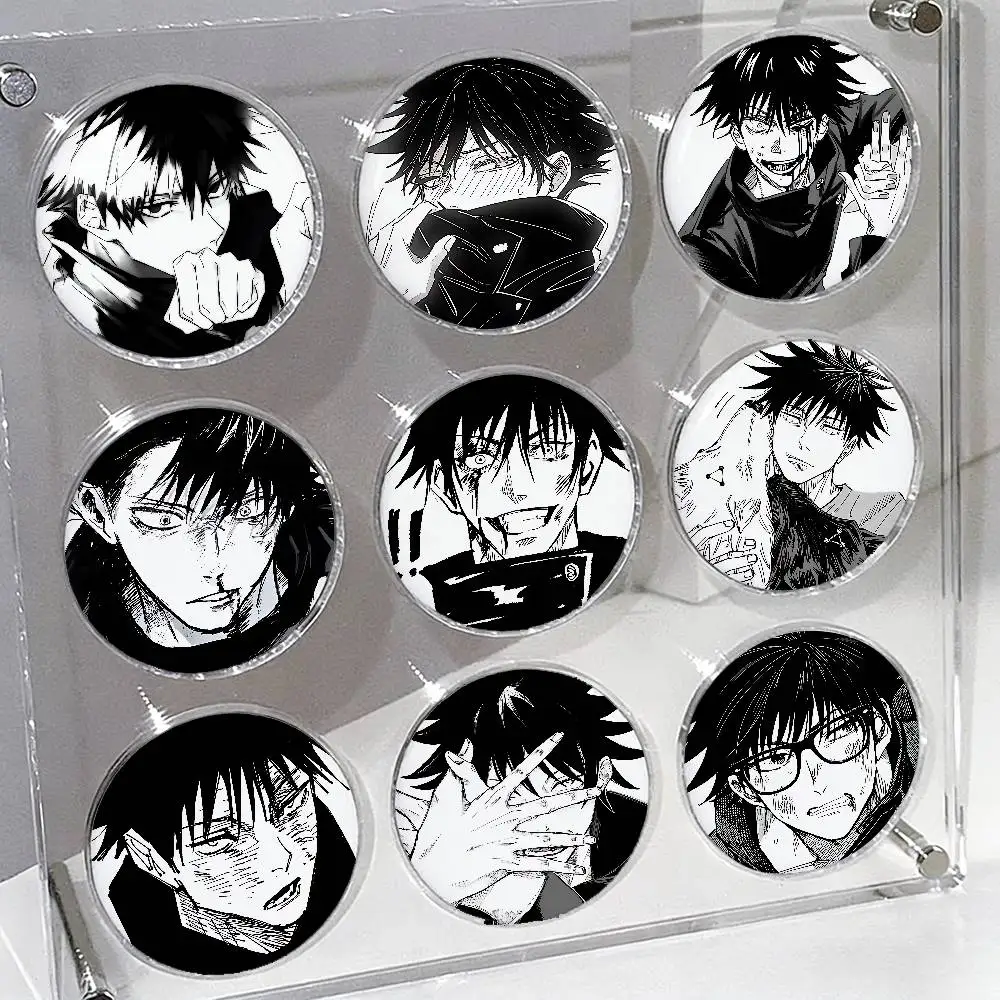 M-Megumis Fushiguros Badges Tinplate Soft Button Pin Brooch Metal Badge Custom Jewelry Accessories Hat Bag Lapel