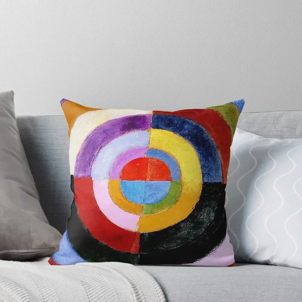 

HD Le Premier Disque, by Robert Delaunay 1913 HIGH DEFINITION Throw Pillow Sofas Covers sleeping pillows pillow