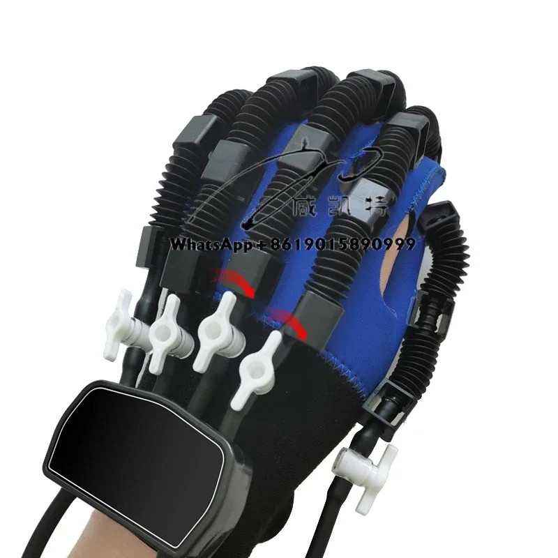 High Quality Robotic Hand Gloves Therapy Finger Rehabilitation Trainer Robot Gloves Blue Yellow Stroke Hand Machine