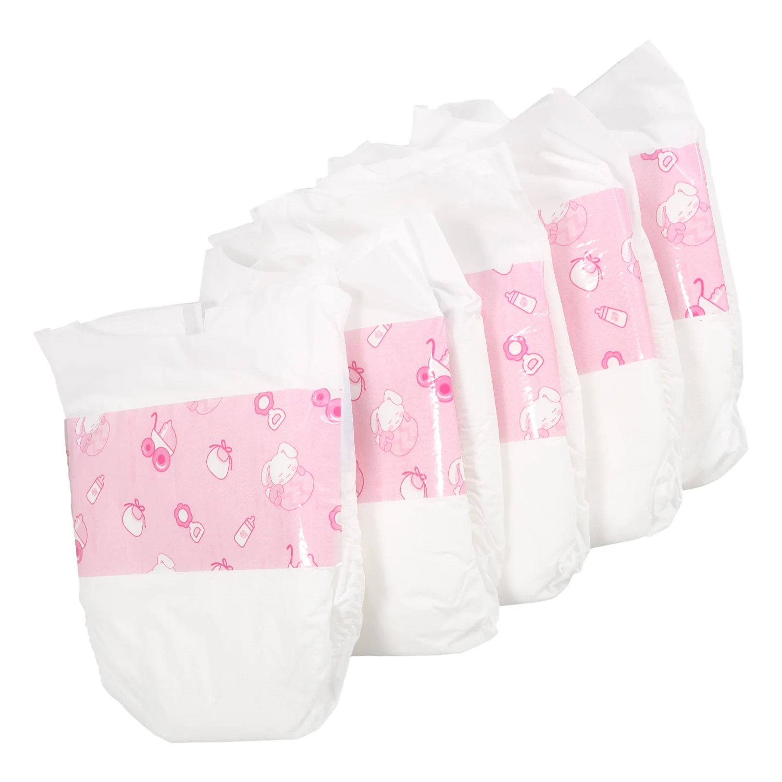 5pcs 18x12cm Reusable Diapers For Baby Dolls Kids Pretend Play Toy Baby Diapers Supplies Suitable For 30cm Dolls