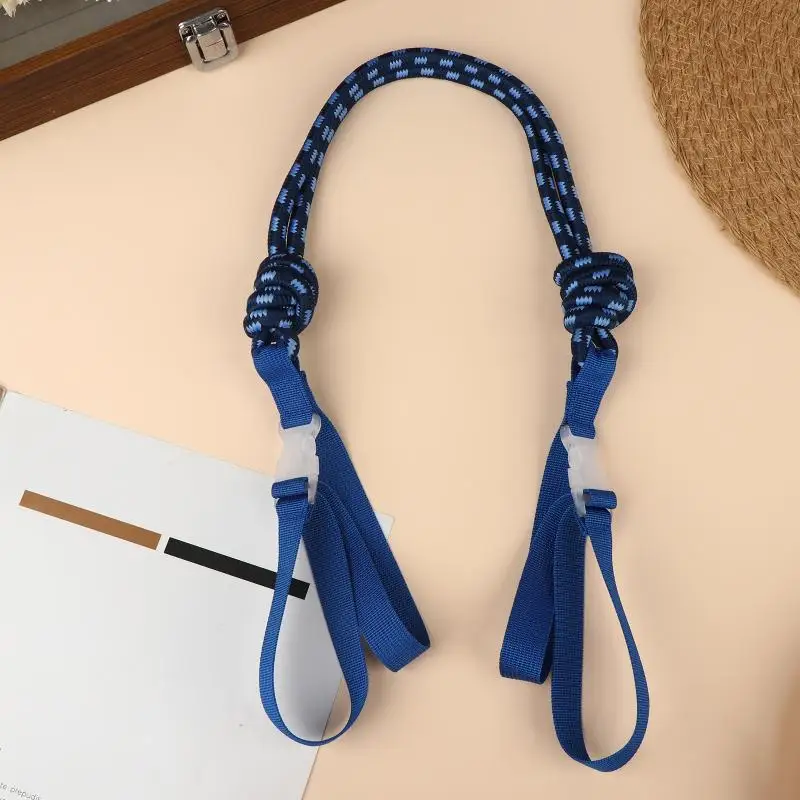 For Canvas Handbag Purse Knotted Nylon Bag Strap Adjustable Wide Shoulder Replacement Strap Wear Resistant Crossbody Belt