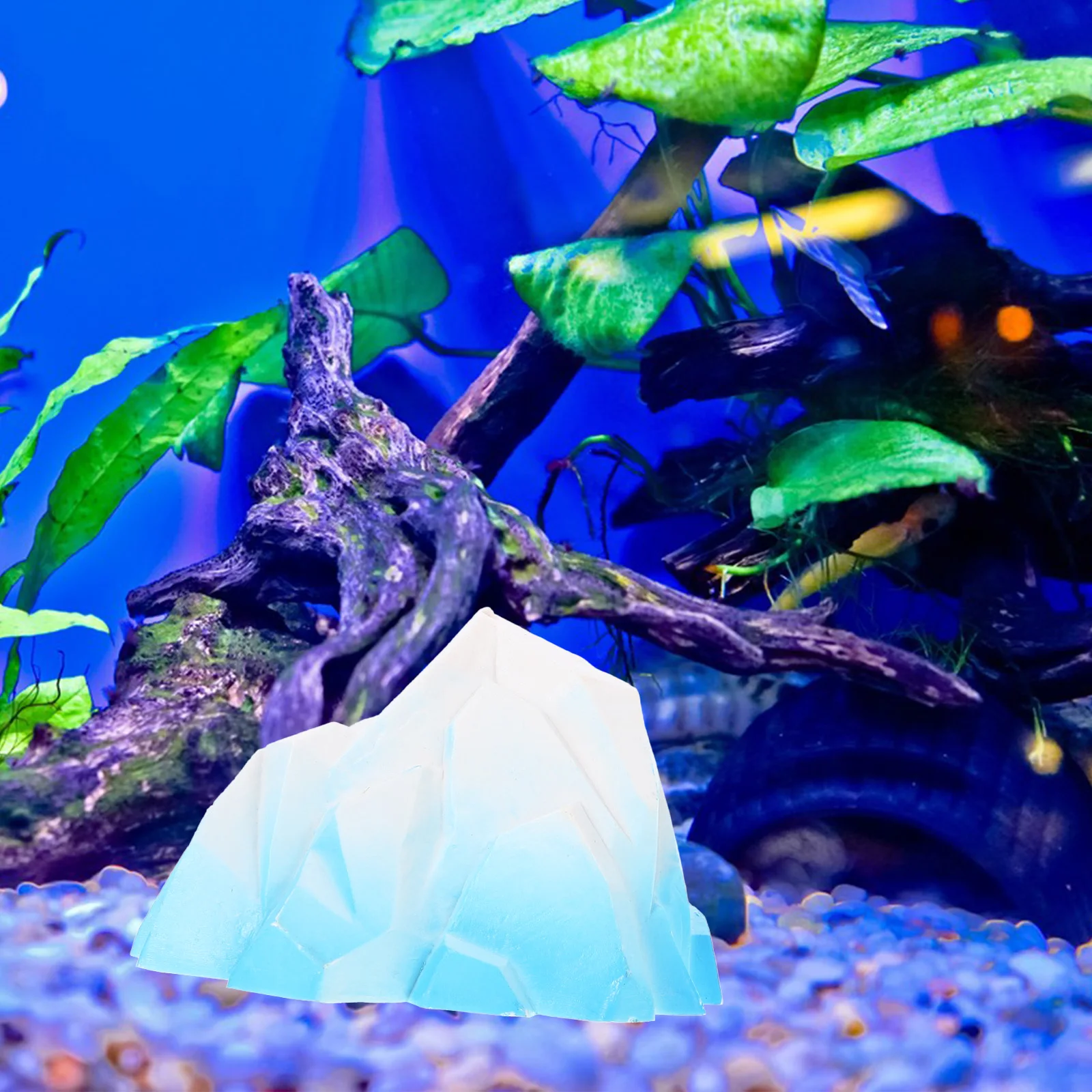 

2pcs Aquarium Floeberg Statue Decor Simulation Ornament For Turtle Desktop Fish Tank Landscape Plastic Floeberg