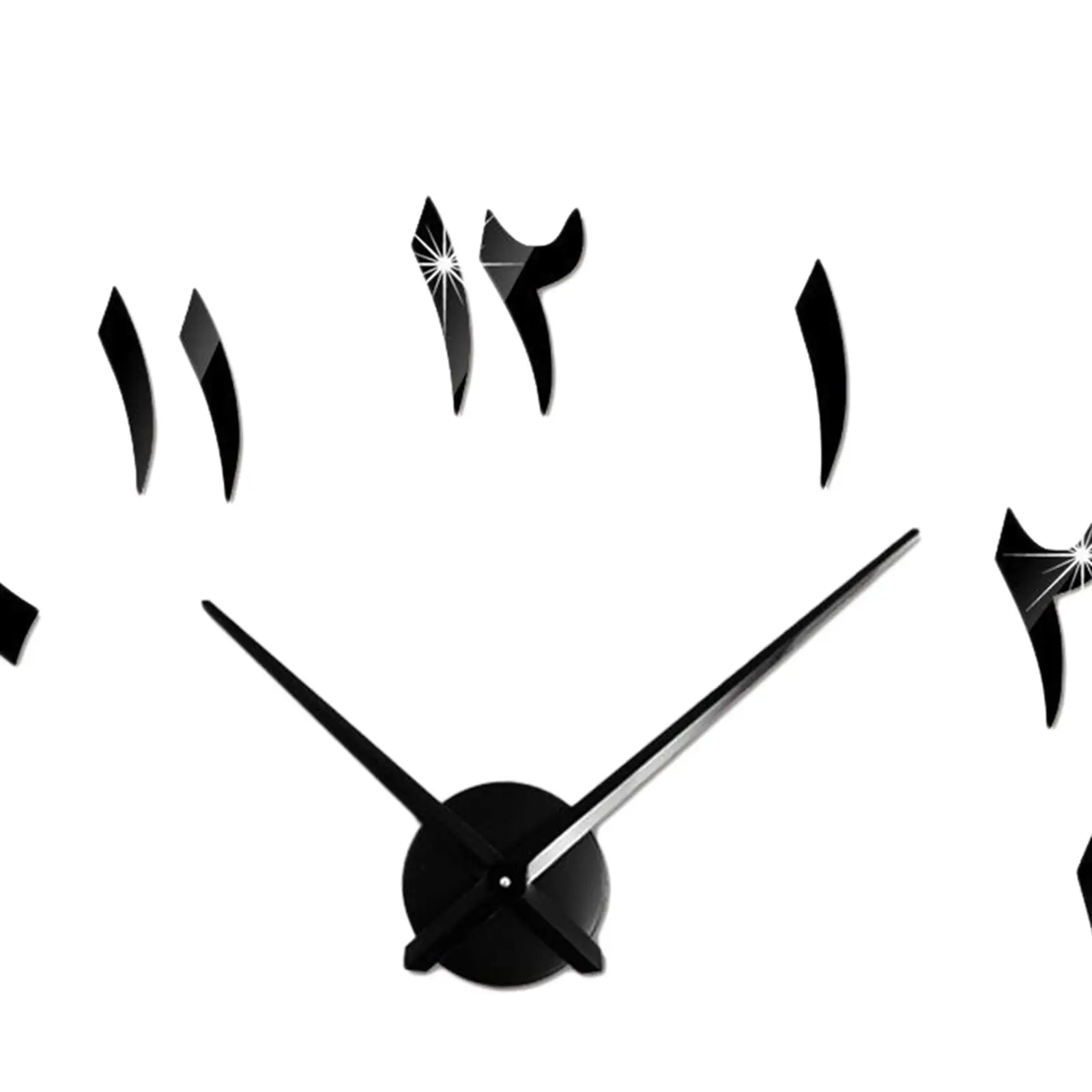 Silent Acrylic Wall Clock Stylish Decorative Mirror Surface Adjustable DIY Clock for Modern Living Room Decor