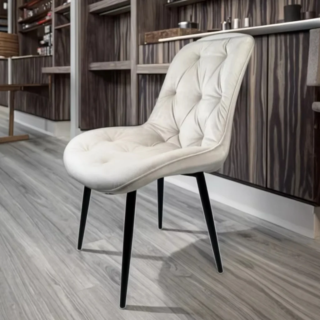High End Fabric Cafe Chair Restaurant Furniture Oversized Upholstered  Dining Chairs with Thick Cushion Dining Armchairs
