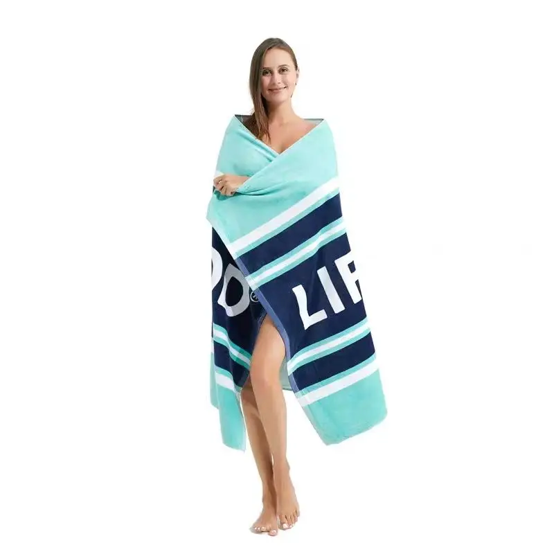 Customized Microfiber Towel Summer Quick Dry Custom Sublimation Printed Sand Bath Towels Personalized Beach Towel