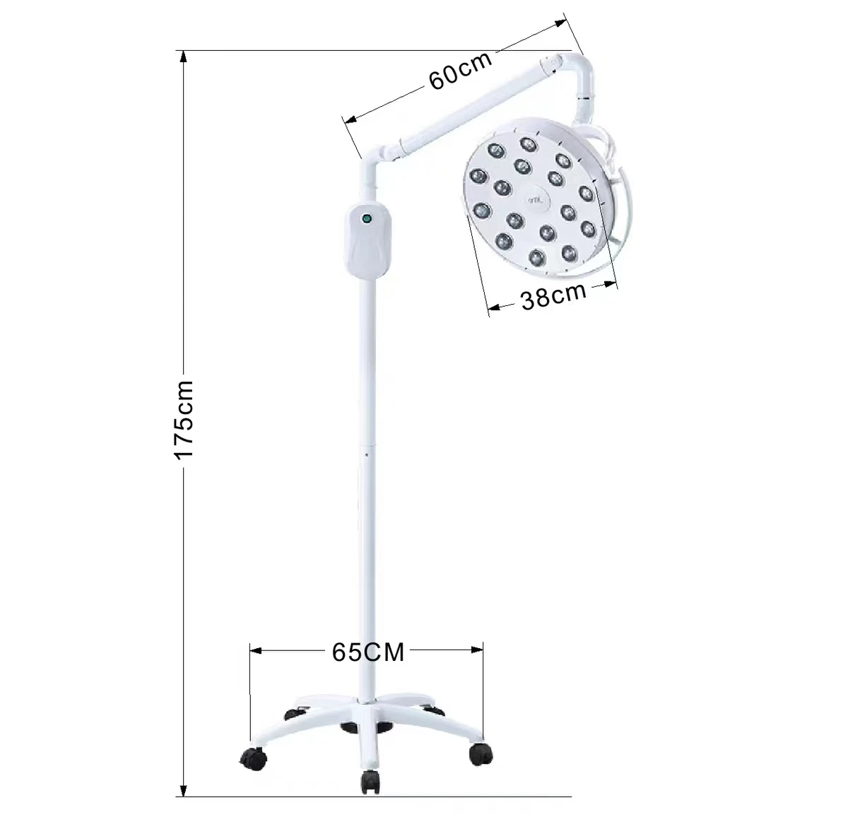

Medical Wall-Mounted LED Surgical Exam Light Shadowless Lamp Operating Light Arm Electric Manual Power Metal Plastic