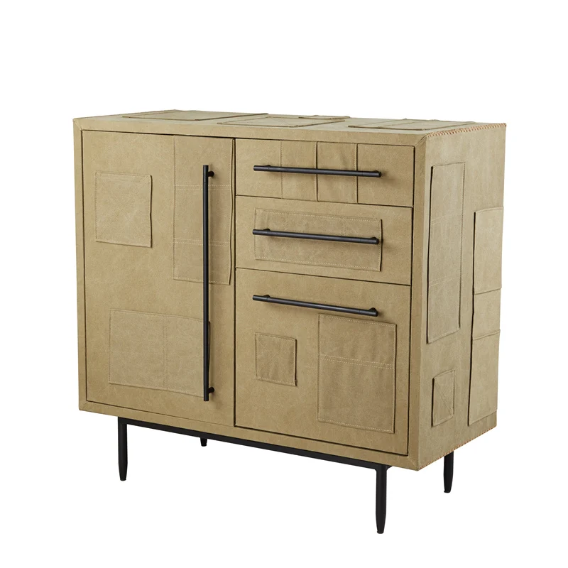 /Trunk sideboard/vintage distressed canvas foyer shoe storage