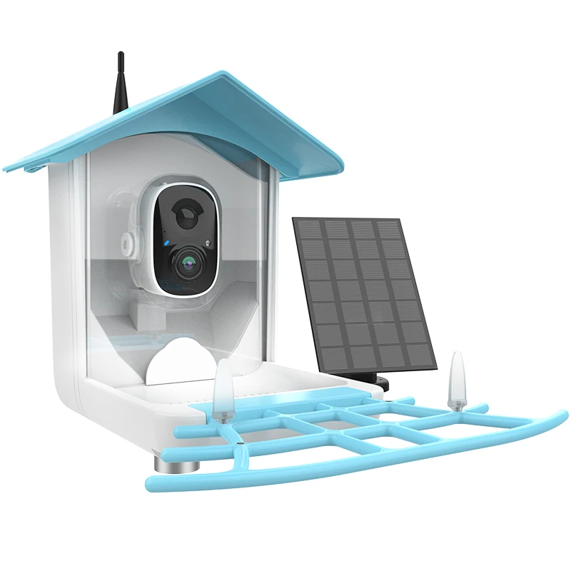 

Birds Accessories Smart Pet Feeder Wild Animal Food Bowls Automatic Smart Bird Feeder With Camera Wireless Outdoor Solar Powered