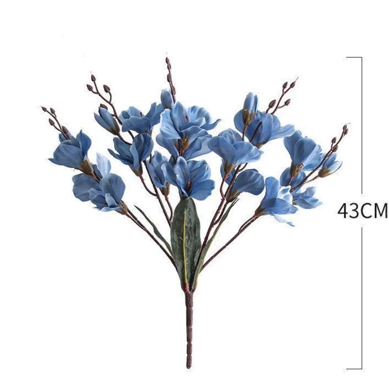 Künstliche Blumen Brautstrauß Magnolia Home Decor Hochzeit Weihnachten Party Supplies Fotografie Requisiten Zubehör Dekoration – Detail 5