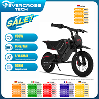 EVERCROSS TECH EV05M Electric Motorbike for children, 150W, speeds 8/16 km/h, battery life up to 10 km, Motorbike Cross 12 inches for