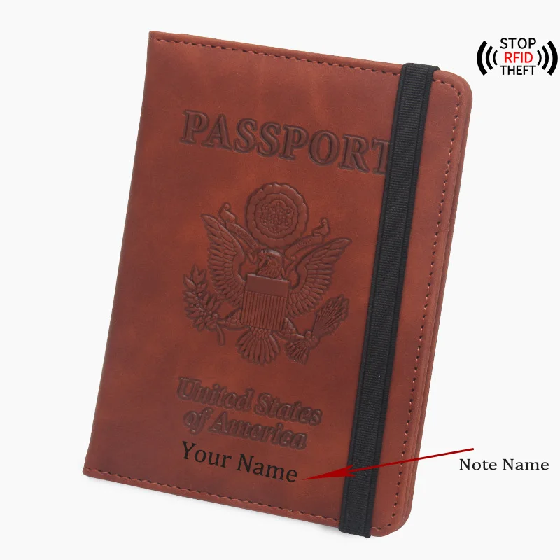 

Custom Name USA Passport Cover Multi-functional Travel Wallet Card Holder Rfid Passport Holder Passeport Personnalisé