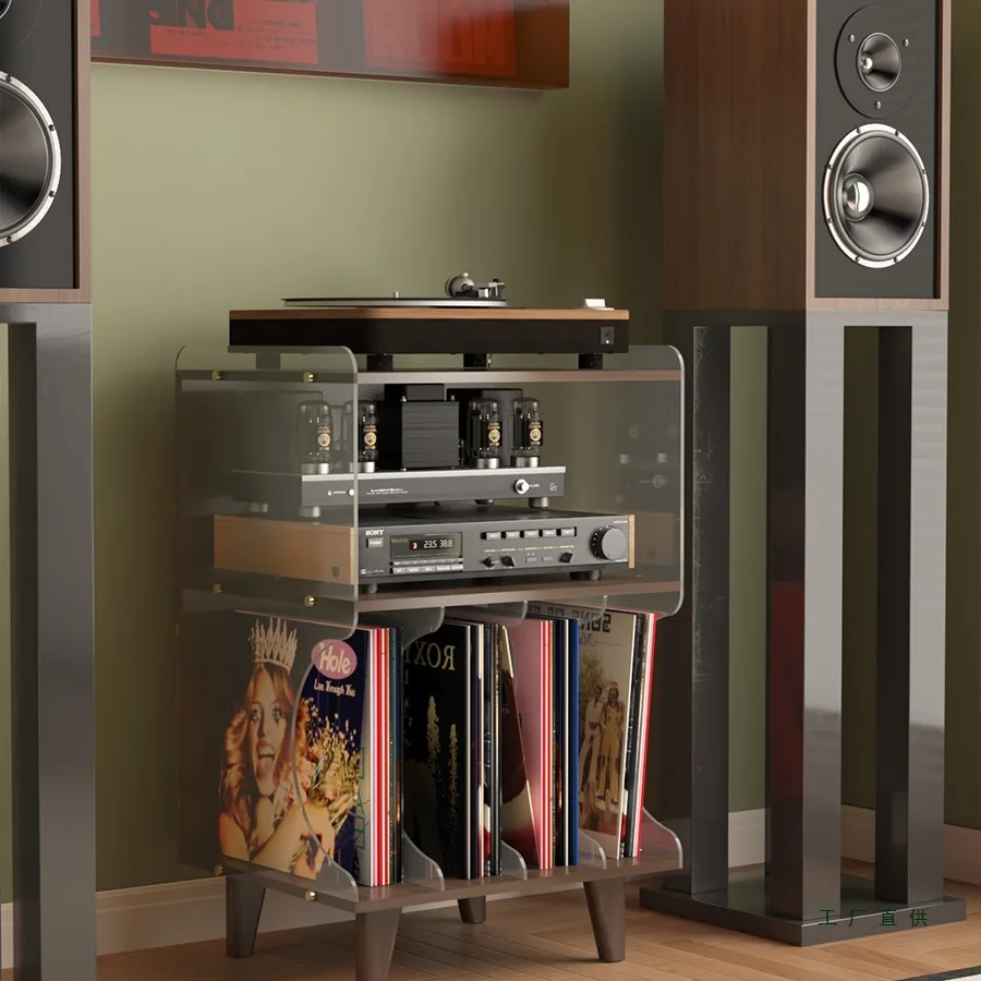 Acrylic Record Cabinet Vinyl Record Storage Cabinet Record Player Locker Locker Floor-to-ceiling Vinyl Display Shelf