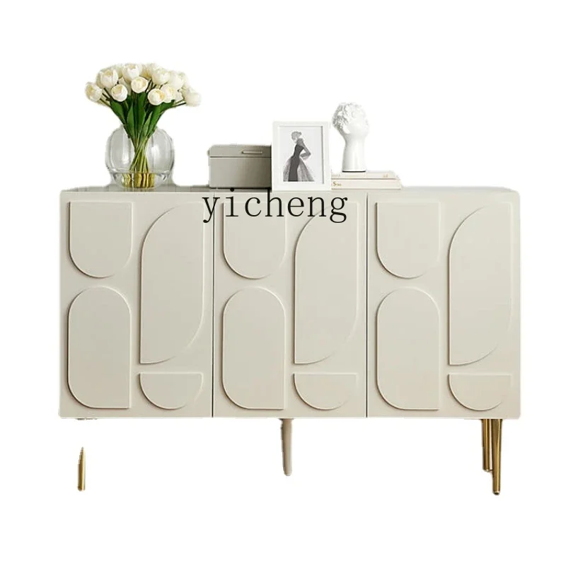 

YY French Cream Style Locker Sideboard Cabinet Entrance Cabinet Storage Chest of Drawers Bedroom Light Luxury