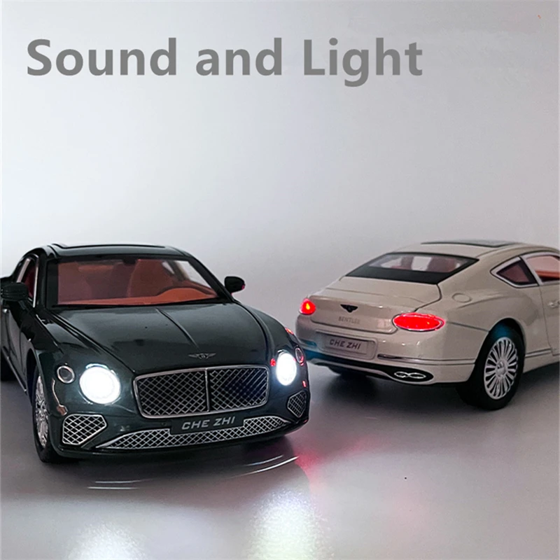 1:24 Continental GT Alloy Luxy Car Model Diecasts Metal Car Vehicles Model Simulation Sound Light Collection Childrens Toys Gift