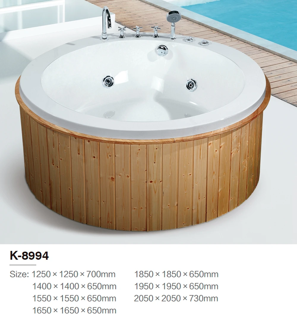 circular outdoor bathtub 3 person cold round hot tub spa