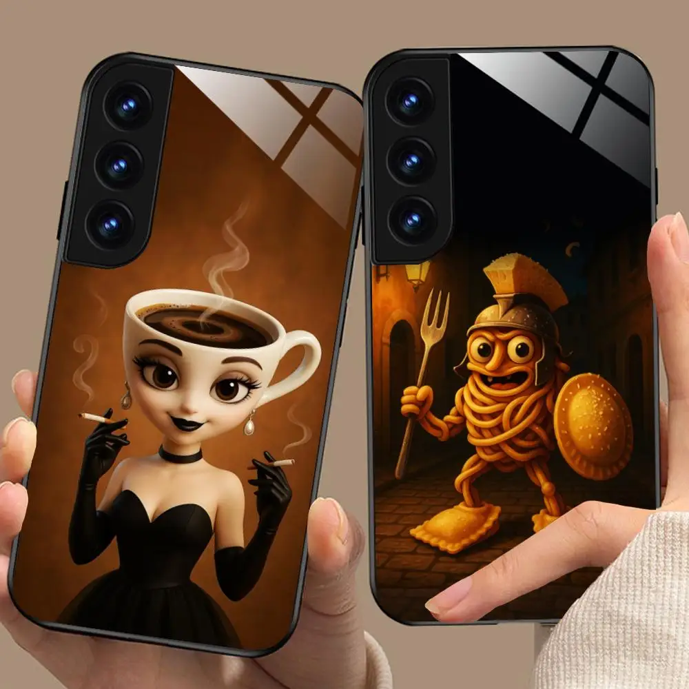 Animals Italian Brainrot Phone Case for Samsung Galaxy A56 55 54 53 52 51 36 35 34 23 16 15 5G Glass Protective Cover