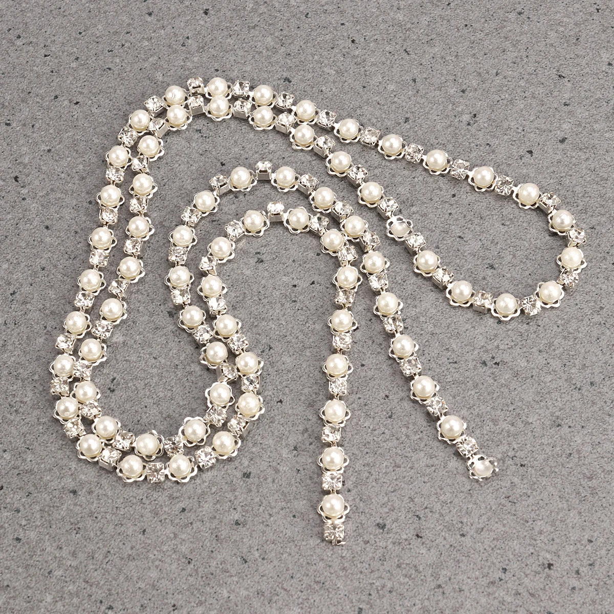 

91Cm Shoe Decor Chain For Diy Trim Sewing Craft Wedding Party Pearl Rhinestone Applique Accessories Handicraft Embellishment