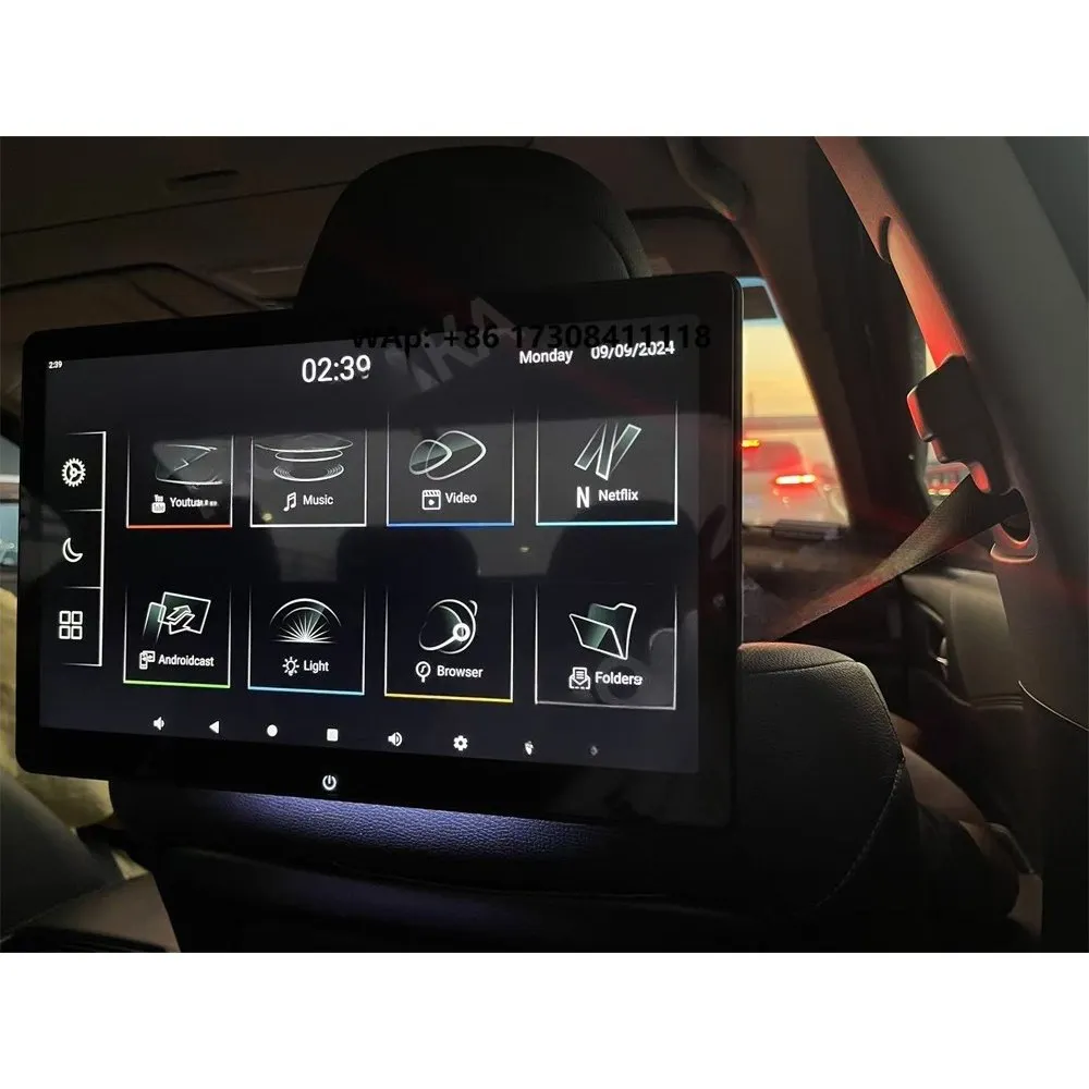 Hot Sale 14.0 Inch Rear Entertainment Screen Android Headrest Android 13 System 8 Core HDMI Connerction