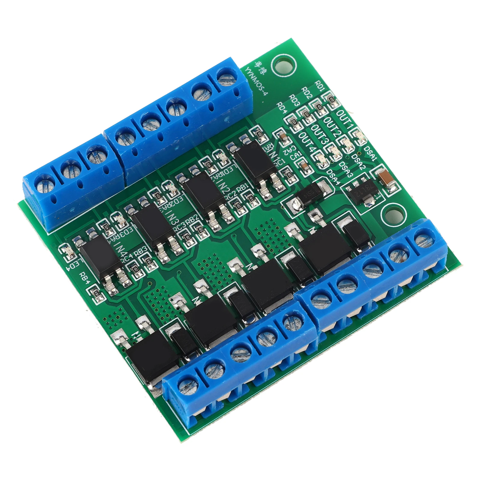 PWM 4-Channel MOS FET Module PLC Amplifier Circuit Board Driver Module 3-20V to 3.7-27VDC 10A