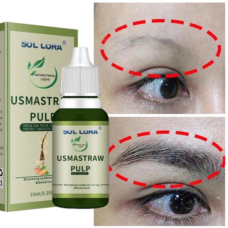 Snelle Wenkbrauwgroei Serum Pure Usma Gras Wenkbrauw Behandeling Vloeistof Dikker Voller Wimpers Enhancer Haar Reparatie Zorg Voor Mannen Vrouwen