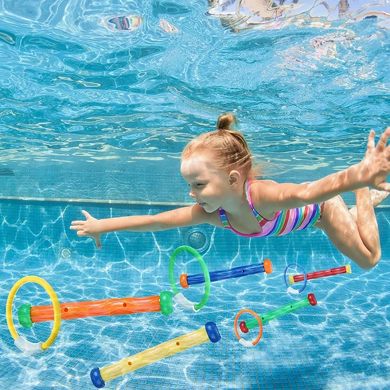 Juguetes de buceo para niños, tiburón, cohete, lanzar deportes acuáticos, Verano