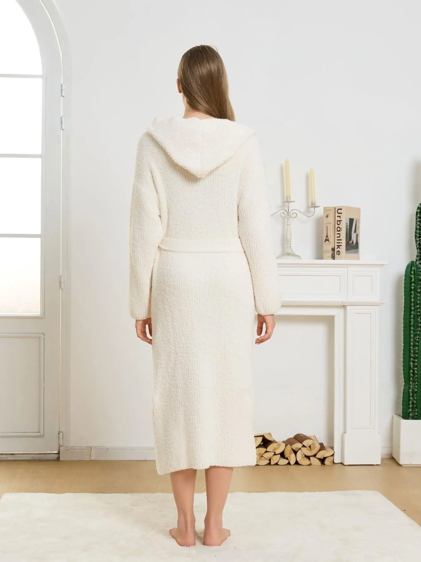 【COZY Soft Plush Feel】Couple Long Morning Robe Sleepwear, Double-Faced Fleece, Thickened and Extended, Men's Home Wear, Bathrobe