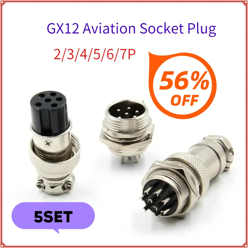 5Set GX12 2/3/4/5/6…