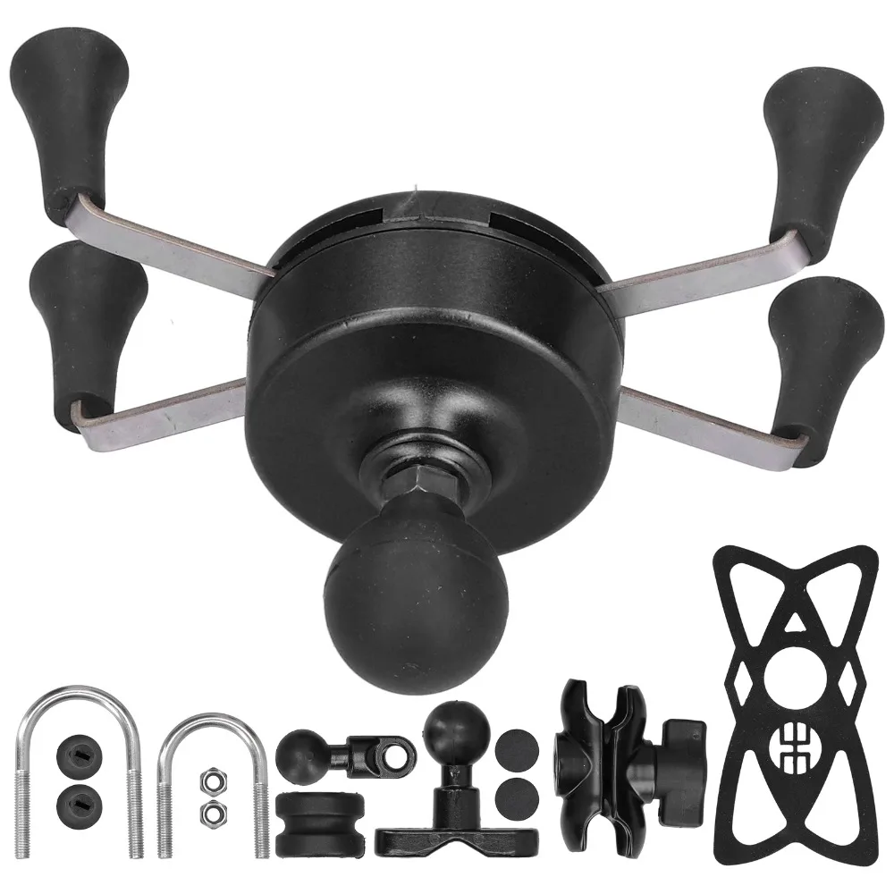 

Держатель для мобильного телефона от 4 до 6,5 дюймов, черный комплект для модификации, держатель для модификации руля, крепление для велосипедного телефона