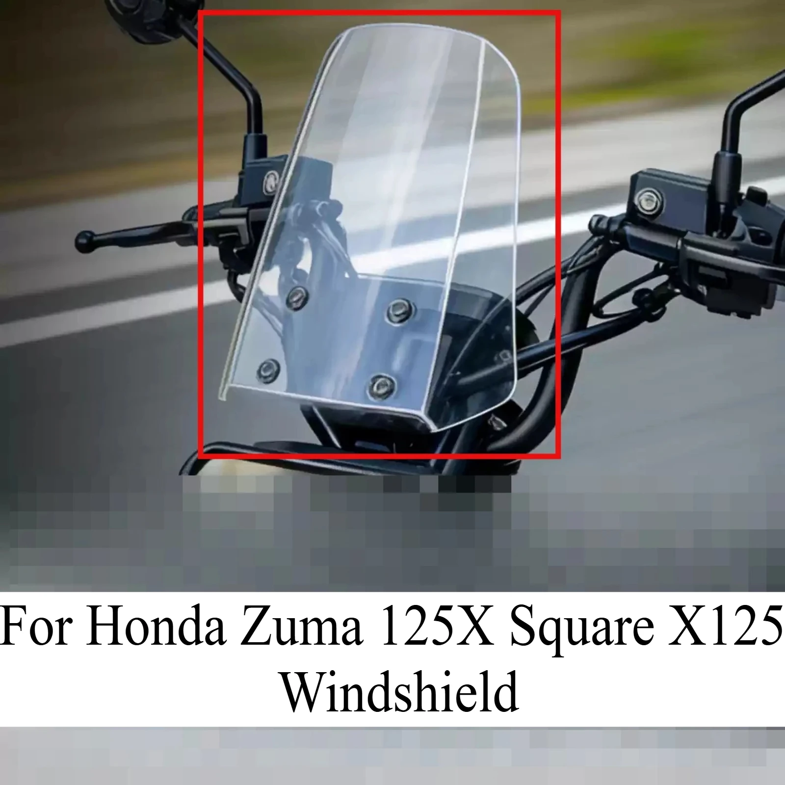 Motorcycle Modified Windshield Wind Deflector Heightened Windshield Front Glass Accessories For Honda Zuma 125X Square X125