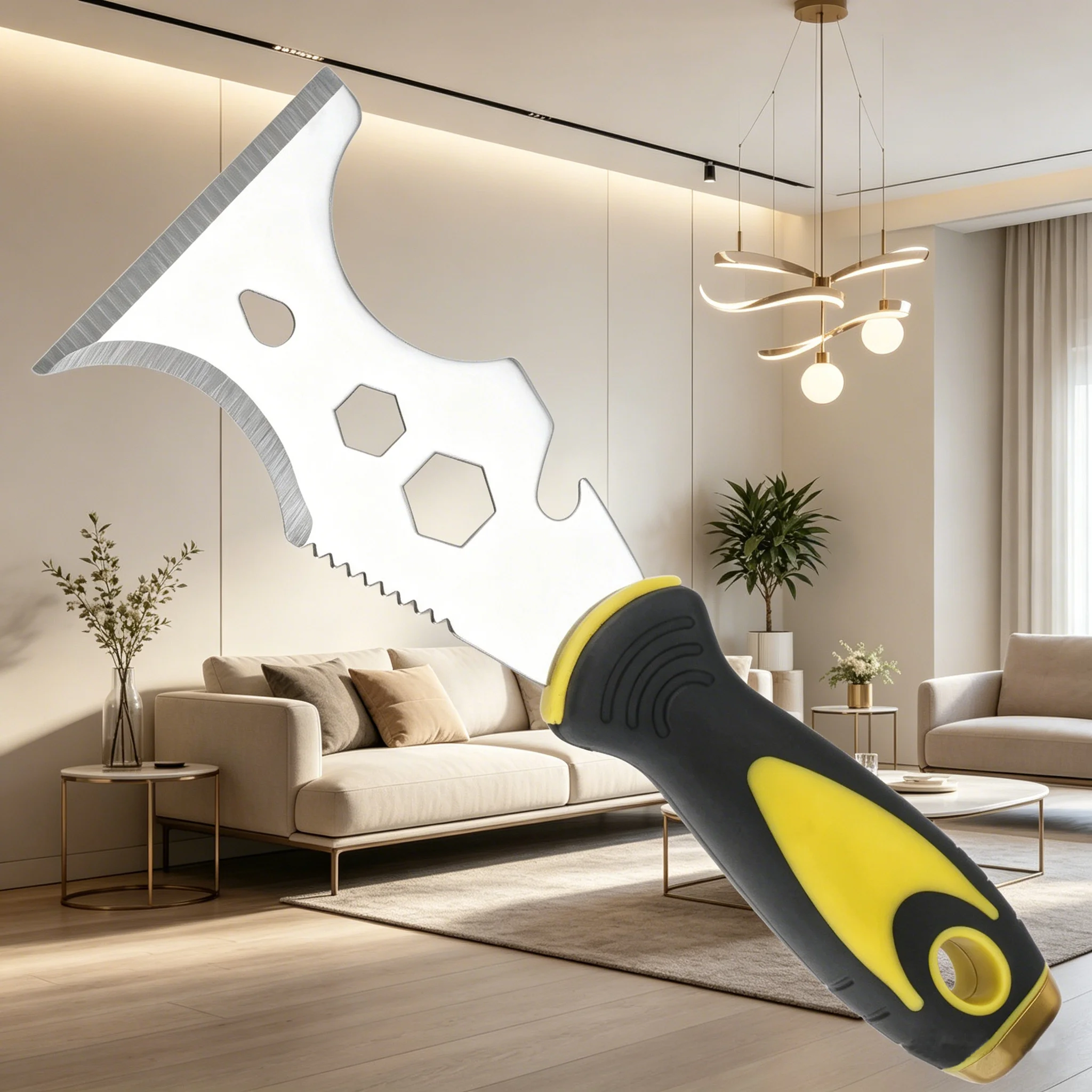 

Многофункциональный инструмент для маляра 15 в 1: шпатель из нержавеющей стали, скребок для краски, инструмент для удаления обоев, открывалка для банок, ручной инструмент для ремонта дома