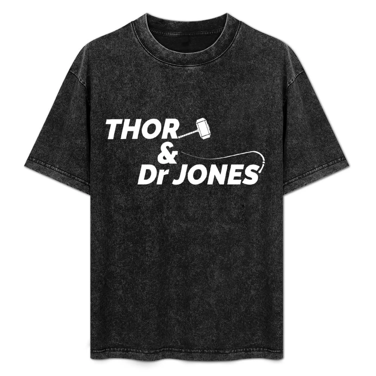 Thor & Dr Jones by Footprints on the moon T-Shirt boys animal print oversizeds sports fans men t shirts