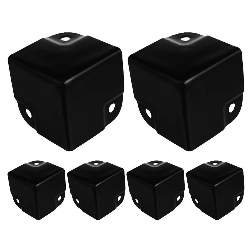 

6Pcs Electroplated Black Metal Cabinet Box Corner Protectors Replacement 40mm Speaker Corner Guards Durable Protective Edge