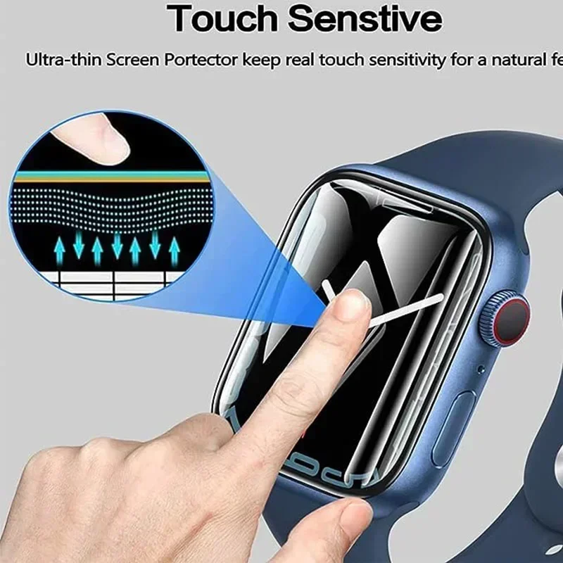 Protector Film For Apple Watch 46 44mm 45mm 40mm 41mm 42 38 3D Curved Screen Protectors iwatch series 10 8 7 SE 6 5 4 3 Ultra 49 image 3