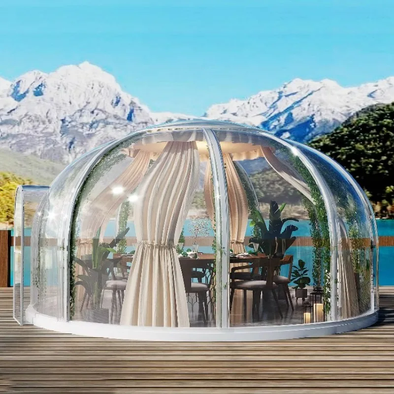 Transparent Bubble Room Luxury Outdoor Bubble House Star Room Igloo Glamping 8 People Dining Room Bubble House for Canada