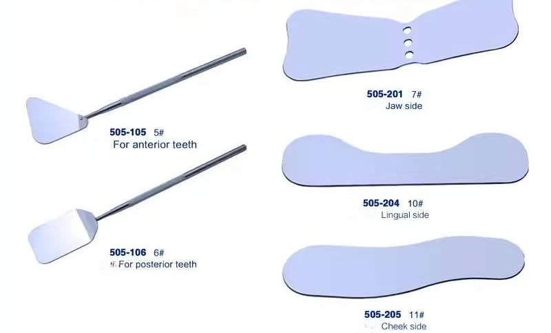 Orthodontic Stainles Steel Reflector Dental Photography Mirror Handle with Illumination Hair Dryer Anti Fog Handle Rechargeable