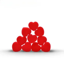 10Pcs/pack Sponge Hearts Magic Tricks Close Up Magia Red Sponge ball Magie Illusion Gimmick Props Toys for Children Magician