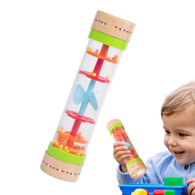 Rain Stick Instrument Rain Stick Spinner Tube Sensory Musical Learning Sound Toy for Babies & Kids Classroom Preschool Easter