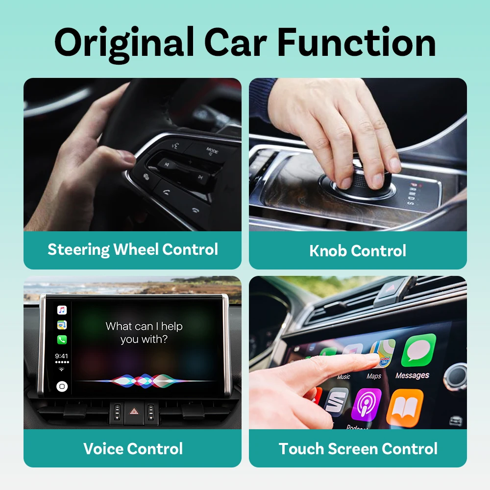 Ottocast Ultra Mini Draadloze CarPlay Android Auto Adapter USB Dongle Plug Play Bluetooth 5.8 Wifi Auto Connect voor 98% van auto's