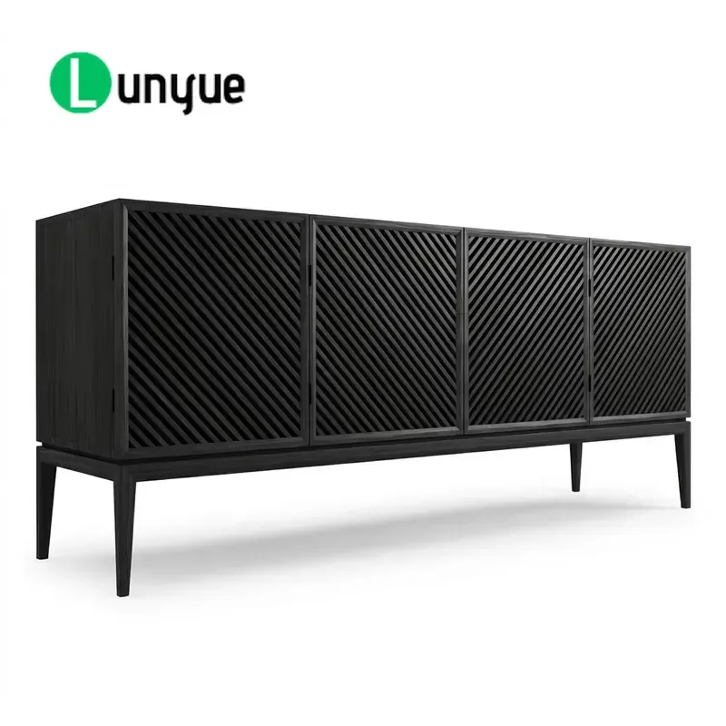 Modern Luxury Italian Style TV Cabinet with Diagonal Bar Locker Living Room Storage Commercial Display Furniture High End