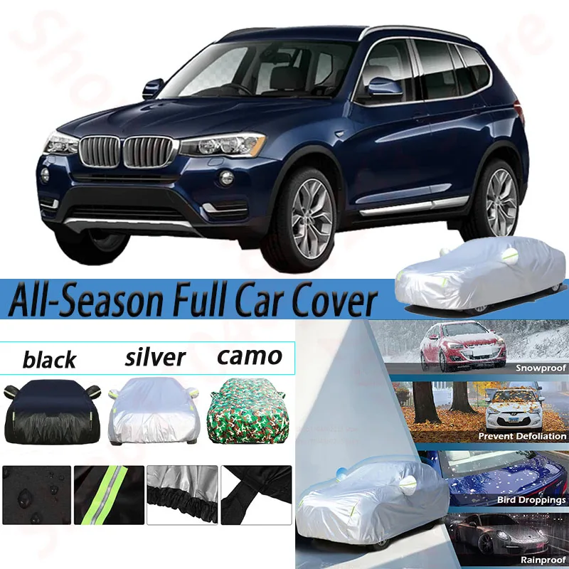 

Waterproof Car Covers For BMW X3 2003-2022 SUV Outdoor Anti-UV Sun Shade Rain Snow Wind Prevent Cover All Weather Suitable